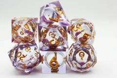 SHARP EDGE LIQUID CORE RPG DICE SET - PURPLE